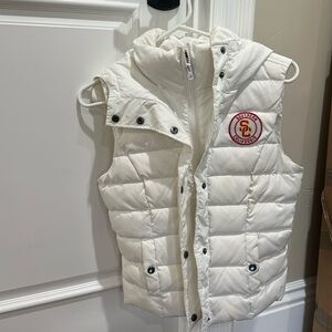 USC white vest with hood size S